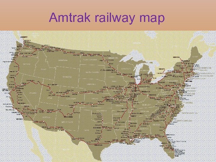 Amtrak railway map 