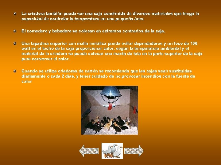 La criadora también puede ser una caja construida de diversos materiales que tenga la