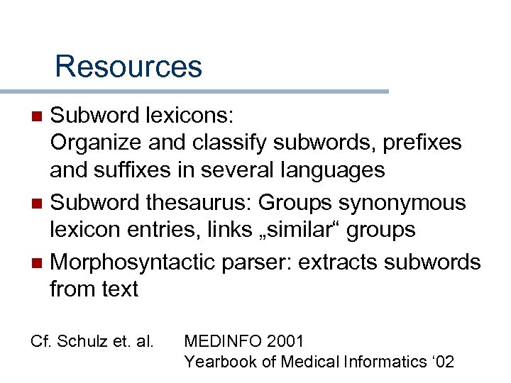 Resources Subword lexicons: Organize and classify subwords, prefixes and suffixes in several languages n
