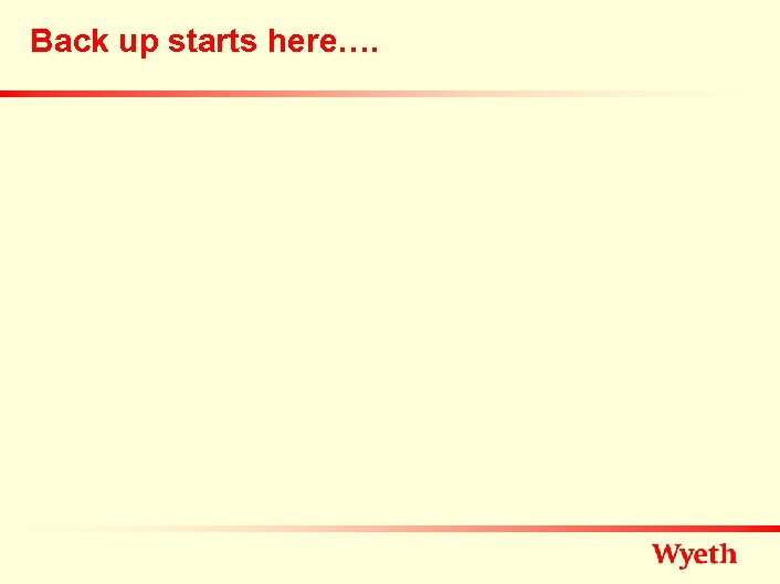 Back up starts here…. 