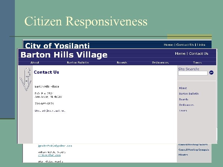 Citizen Responsiveness 