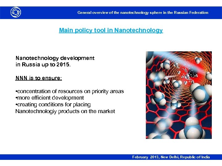 General overview of the nanotechnology sphere in the Russian Federation Main policy tool in