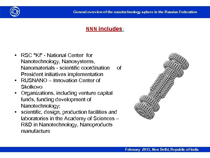General overview of the nanotechnology sphere in the Russian Federation NNN includes: • RSC