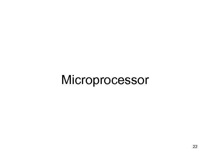 Microprocessor 22 
