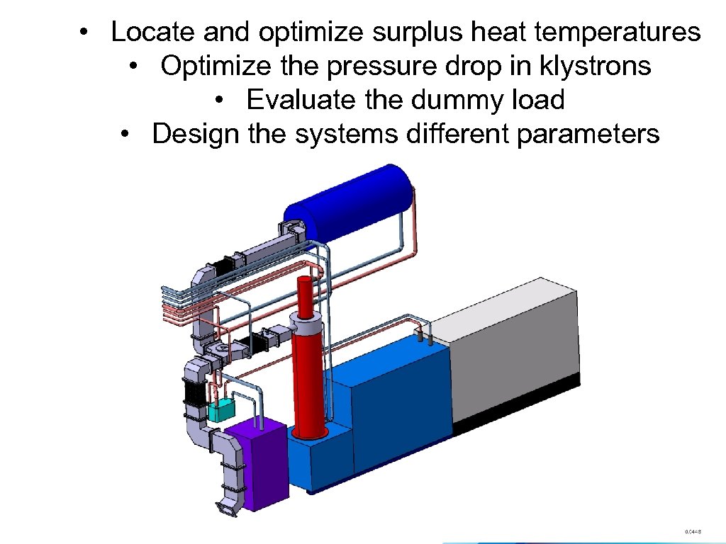  • Locate and optimize surplus heat temperatures • Optimize the pressure drop in