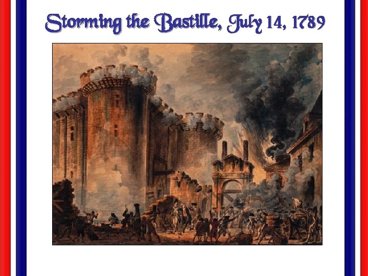 Storming the Bastille, July 14, 1789 