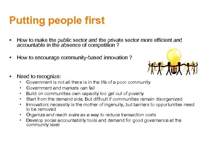 Putting people first § How to make the public sector and the private sector