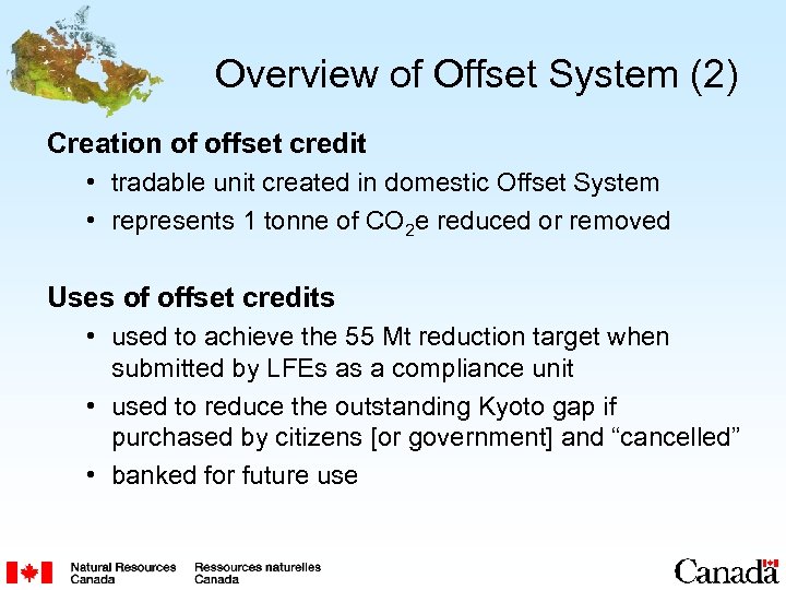 Overview of Offset System (2) Creation of offset credit • tradable unit created in