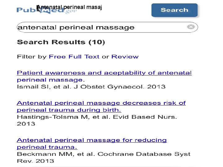 Antenatal perineal masaj 