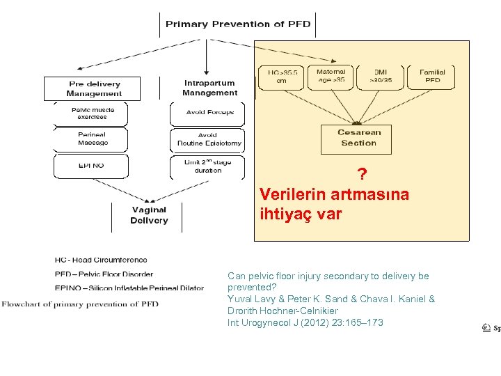 ? Verilerin artmasına ihtiyaç var Can pelvic floor injury secondary to delivery be prevented?