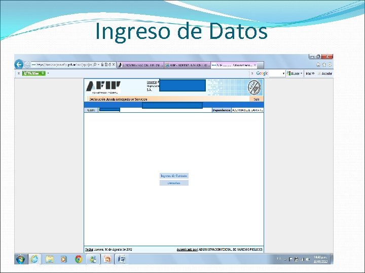 Ingreso de Datos 