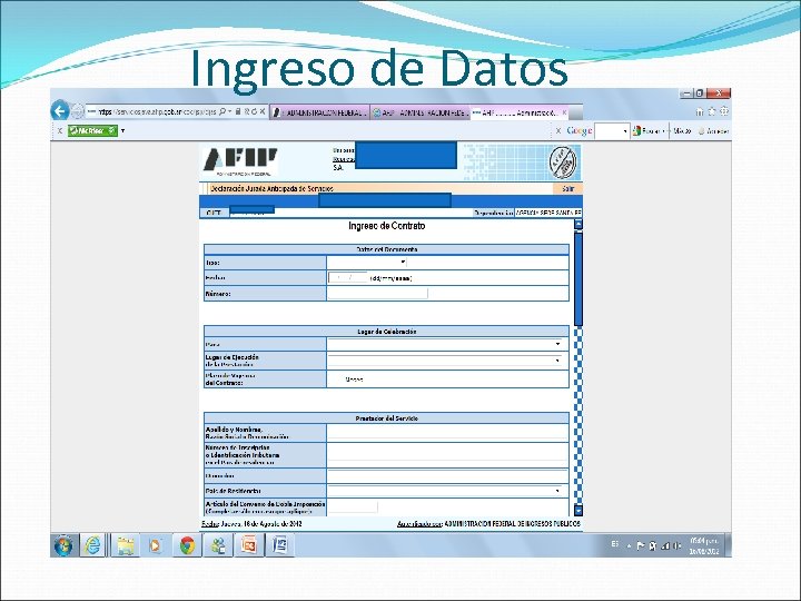 Ingreso de Datos 