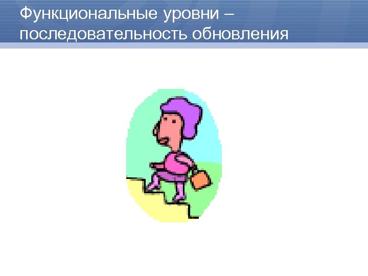 Функциональные уровни – последовательность обновления 
