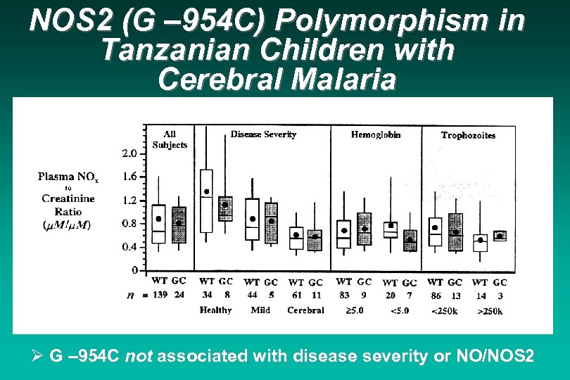 NOS 2 (G – 954 C) Polymorphism in Tanzanian Children with Cerebral Malaria Ø