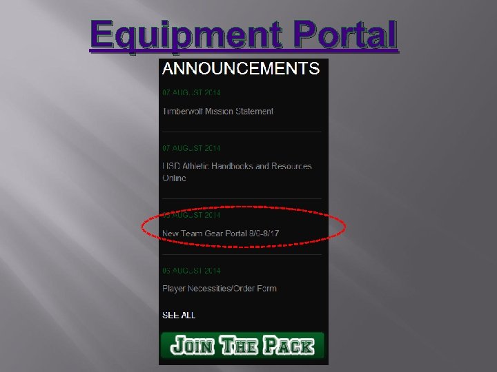 Equipment Portal 