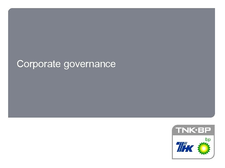 Corporate governance 
