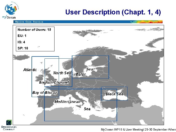 User Description (Chapt. 1, 4) Marine Core Service Number of Users: 15 EU: 1