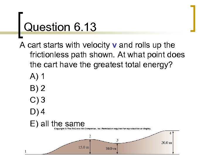 Question 6. 13 A cart starts with velocity v and rolls up the frictionless