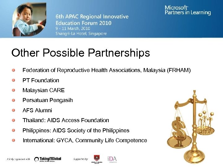 Other Possible Partnerships Federation of Reproductive Health Associations, Malaysia (FRHAM) PT Foundation Malaysian CARE