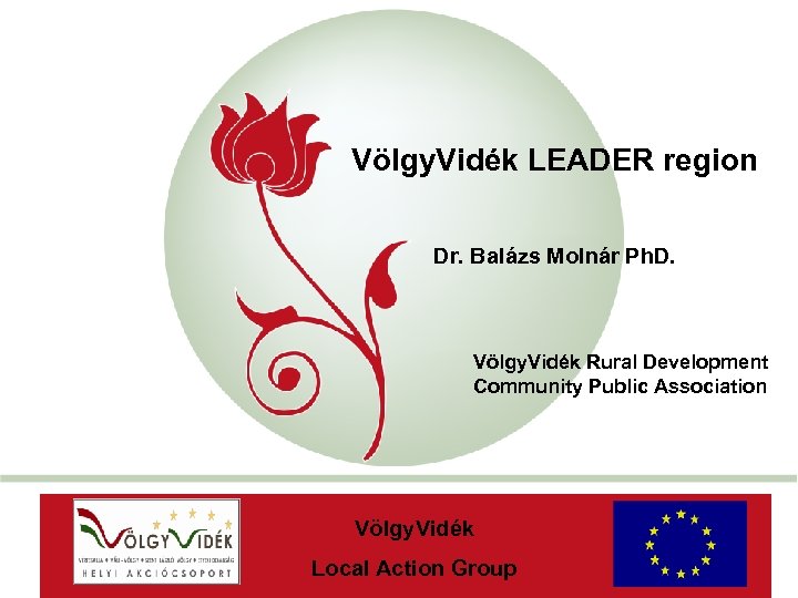 Völgy. Vidék LEADER region Dr. Balázs Molnár Ph. D. Völgy. Vidék Rural Development Community