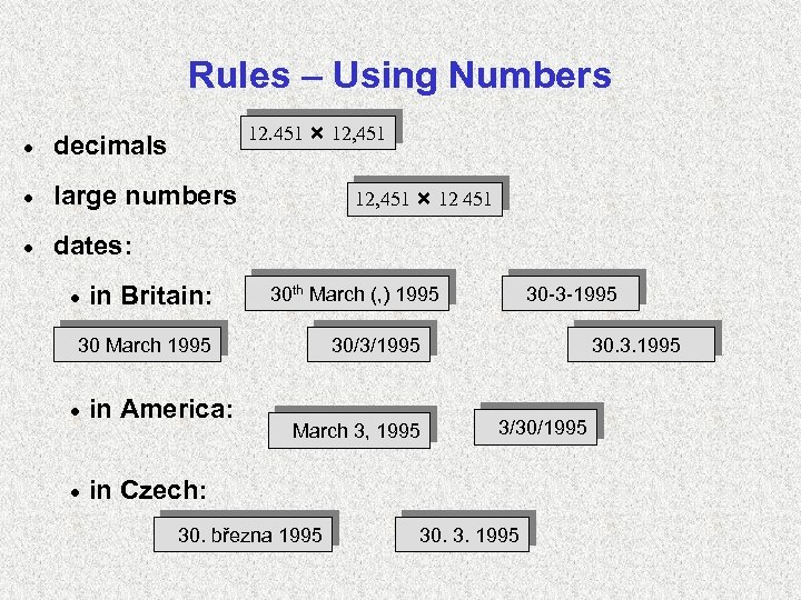 Rules – Using Numbers 12. 451 12, 451 · decimals · large numbers ·