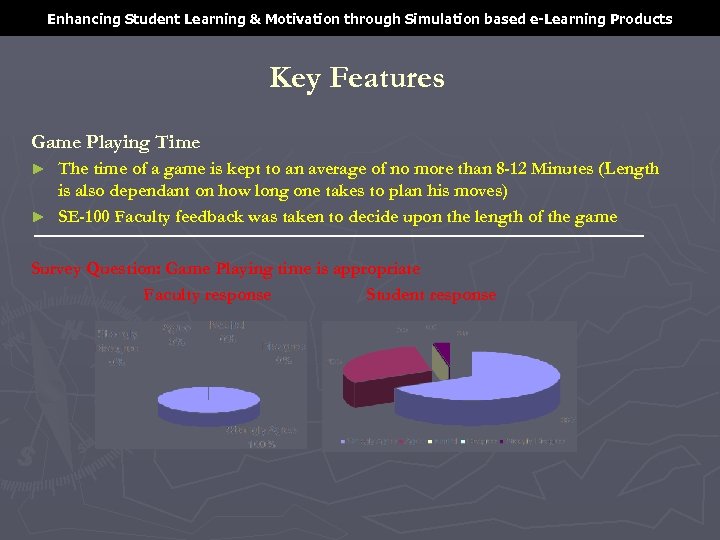 Enhancing Student Learning & Motivation through Simulation based e-Learning Products Key Features Game Playing