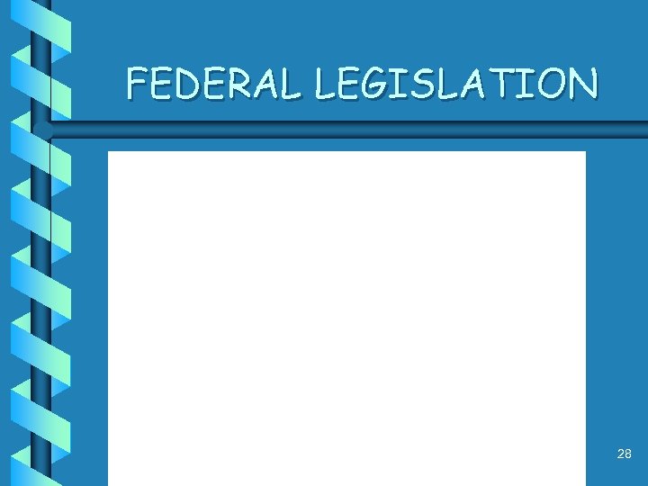 FEDERAL LEGISLATION 28 