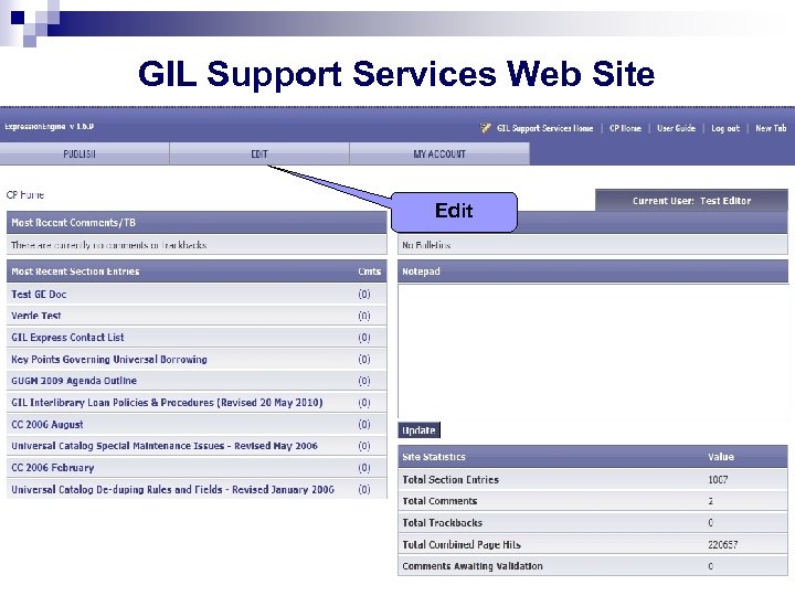 GIL Support Services Web Site Edit 