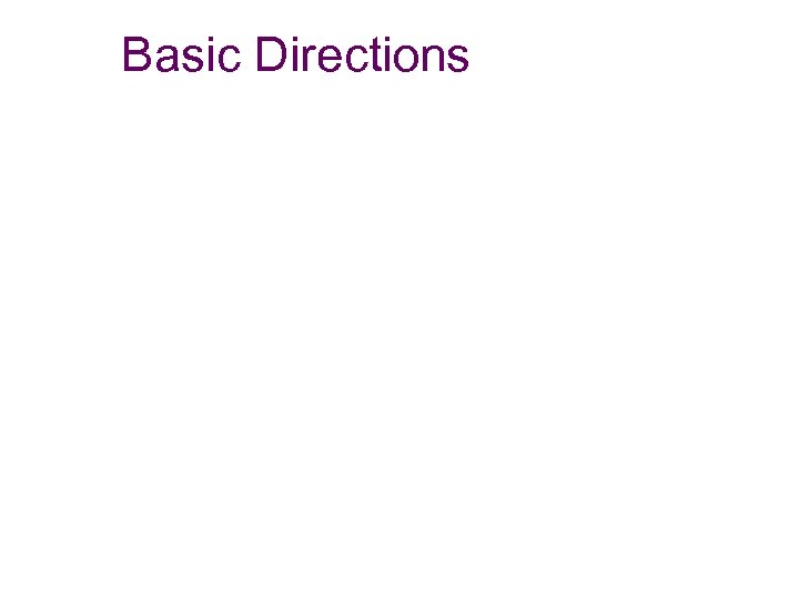 Basic Directions 