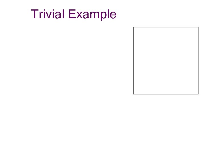 Trivial Example 