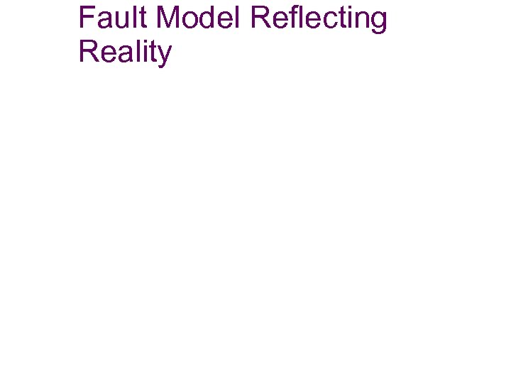 Fault Model Reflecting Reality 