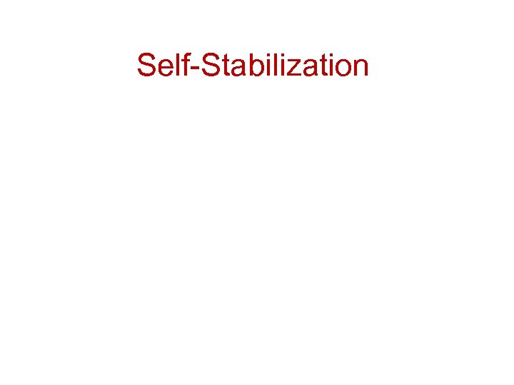 Self-Stabilization 