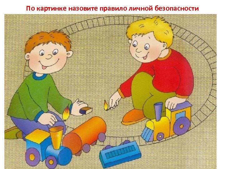 По картинке назовите правило личной безопасности 