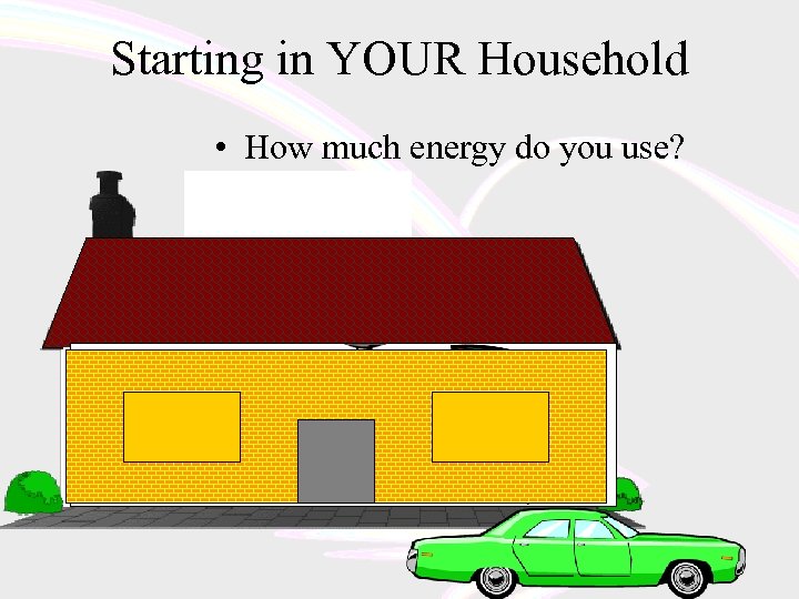 Starting in YOUR Household • How much energy do you use? 