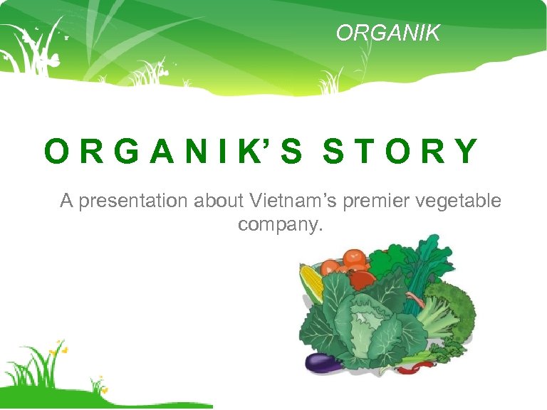 ORGANIK O R G A N I K’ S S T O R Y