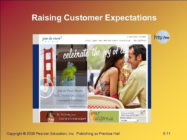 Raising Customer Expectations Copyright © 2009 Pearson Education, Inc. Publishing as Prentice Hall 5