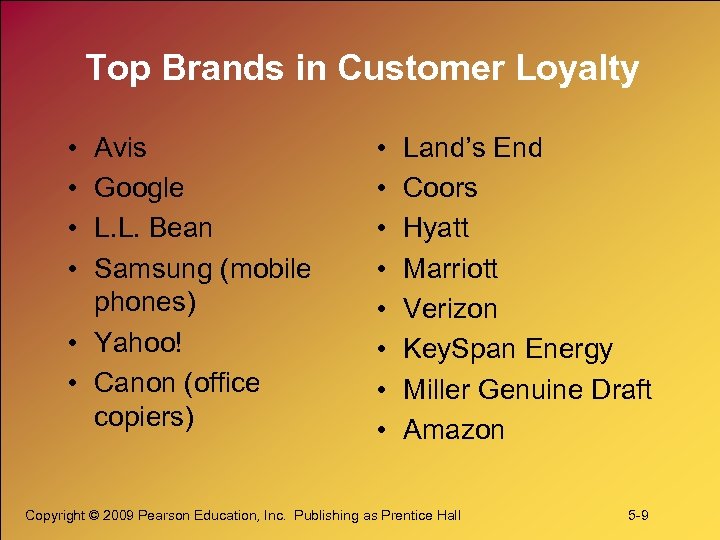 Top Brands in Customer Loyalty • • Avis Google L. L. Bean Samsung (mobile