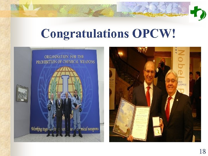 Congratulations OPCW! 18 
