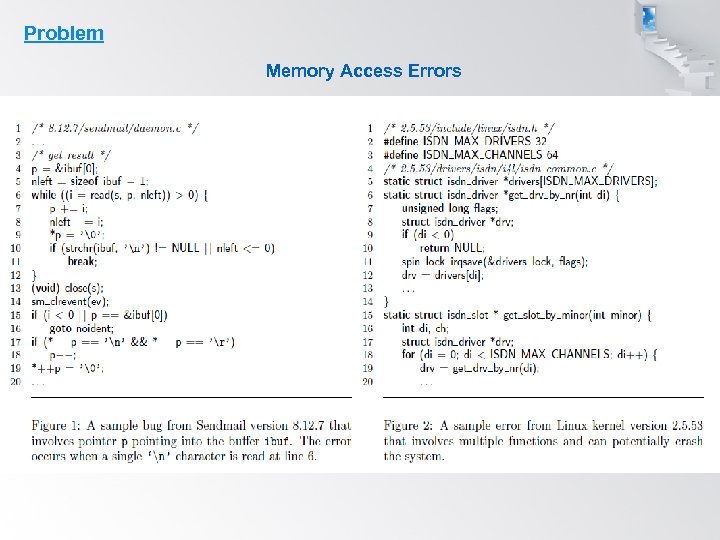 Problem Memory Access Errors 