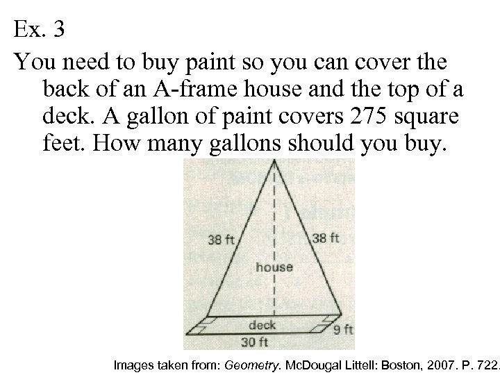 Ex. 3 You need to buy paint so you can cover the back of