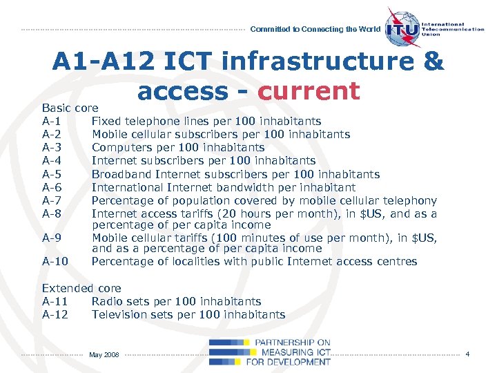 Committed to Connecting the World A 1 -A 12 ICT infrastructure & access -