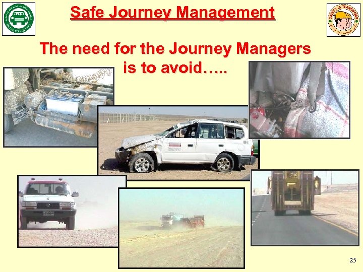 Safe Journey Management The need for the Journey Managers is to avoid…. . 25