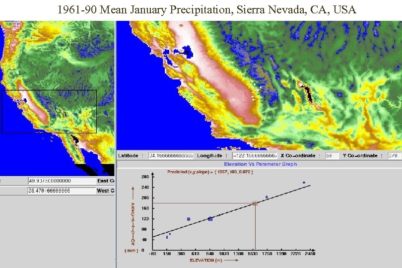 1961 -90 Mean January Precipitation, Sierra Nevada, CA, USA Oregon Annual Precipitation 