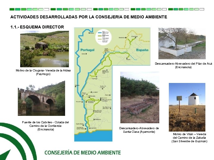 ACTIVIDADES DESARROLLADAS POR LA CONSEJERIA DE MEDIO AMBIENTE 1. 1. - ESQUEMA DIRECTOR Molino