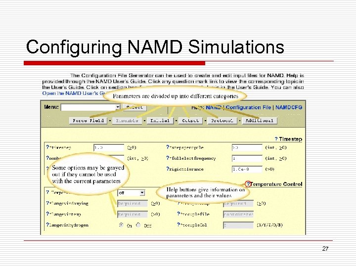 Configuring NAMD Simulations 27 