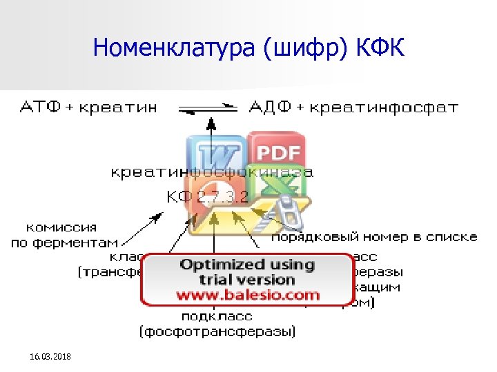 Номенклатура (шифр) КФК 16. 03. 2018 