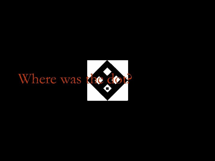 Where was the dot? 