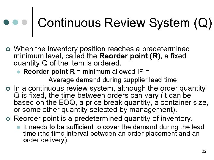 Production Operations Management Fundamentals Of Inventory Management From