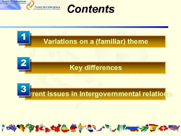 Contents 1 Variations on a (familiar) theme 2 Key differences 3 Current issues in