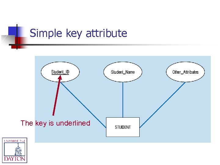 Simple key attribute The key is underlined 